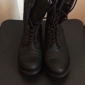 Black lace up boots.  Good condition.